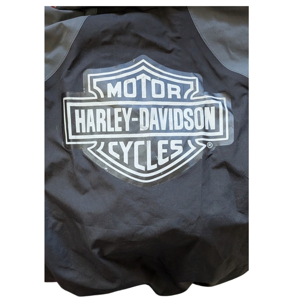 Harley Davidson Men Large Gore-Tex ® Paclite Motorcycle Hooded Rain Wind Jacket